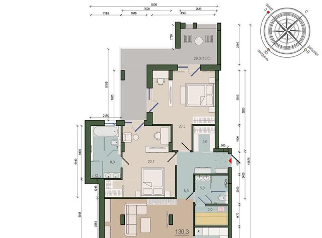 квартира г Калининград р-н Ленинградский ул Молодой гвардии 36/3 фото