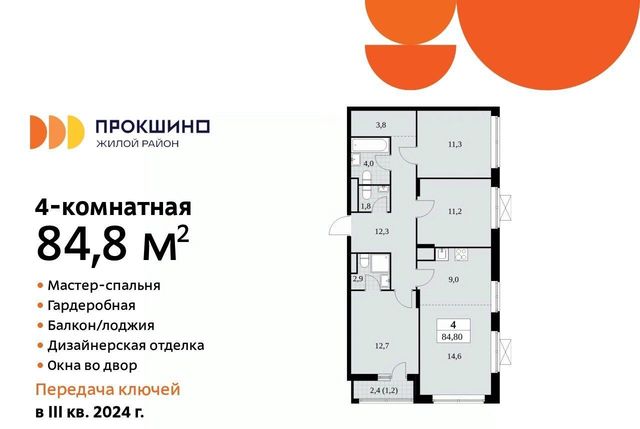 квартира г Москва п Сосенское ЖК Прокшино 8к/1 Филатов Луг фото