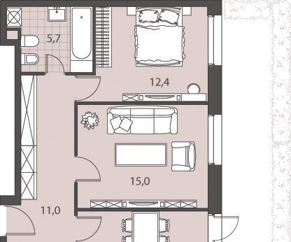 квартира г Москва п Московский д Румянцево ул Инженера Кнорре 7к/4 метро Румянцево фото 2