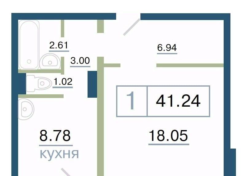 квартира г Красноярск р-н Октябрьский ул Елены Стасовой 48б/1 ЖК «Плодово-ягодный» Красноярский кадастровый район фото 2