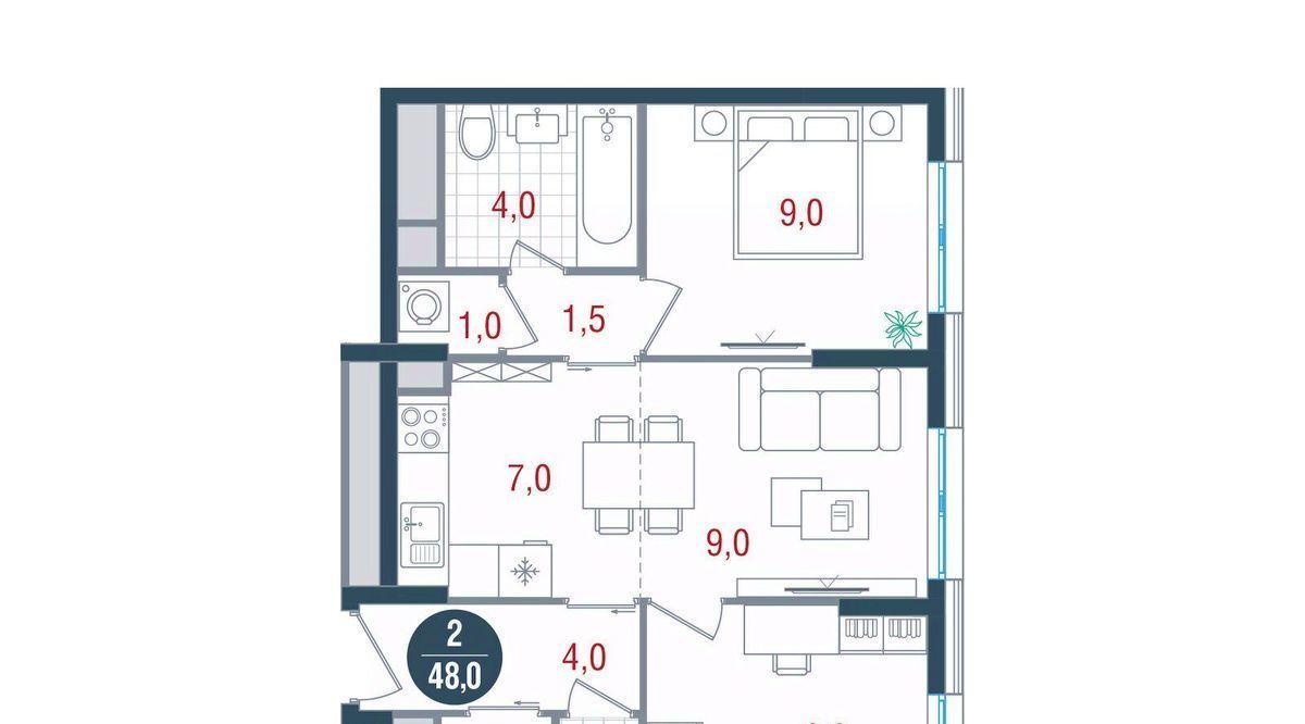 квартира г Москва метро Кантемировская ул Севанская 62с/2 фото 1