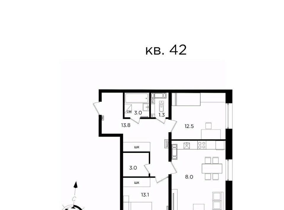 квартира г Хабаровск р-н Индустриальный Строитель фото 1
