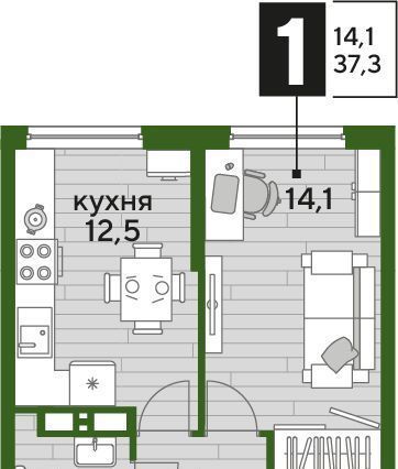 квартира г Краснодар р-н Прикубанский Догма Парк мкр фото 1