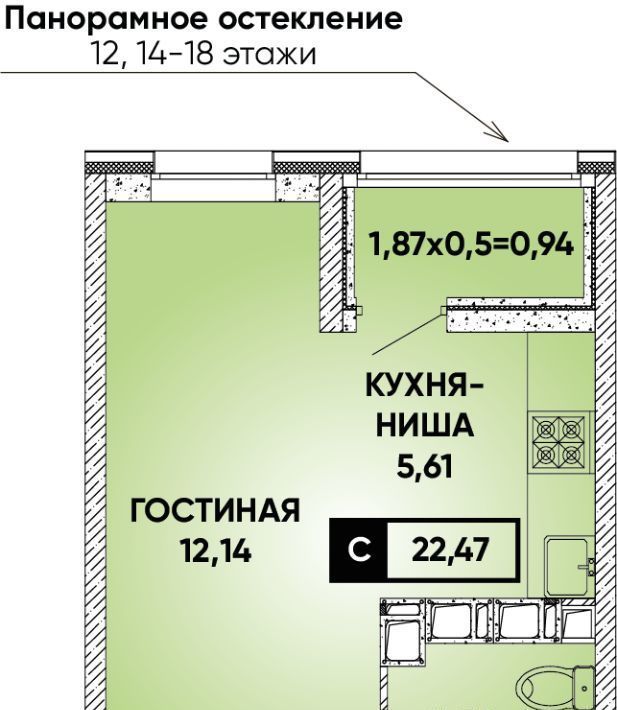 квартира г Краснодар р-н Прикубанский ЖК Архитектор фото 1