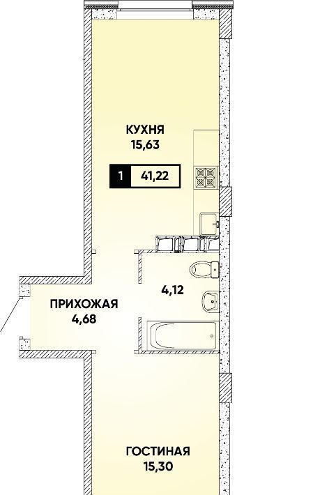 квартира г Краснодар р-н Прикубанский ЖК Архитектор фото 1