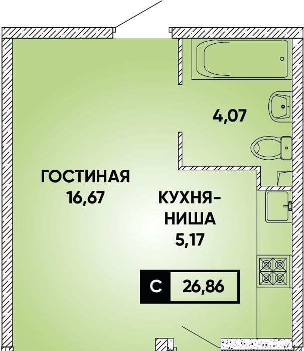 квартира г Краснодар р-н Прикубанский ЖК Архитектор фото 1