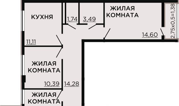 квартира г Краснодар р-н Прикубанский ул Краеведа Соловьёва 6/4 фото 1