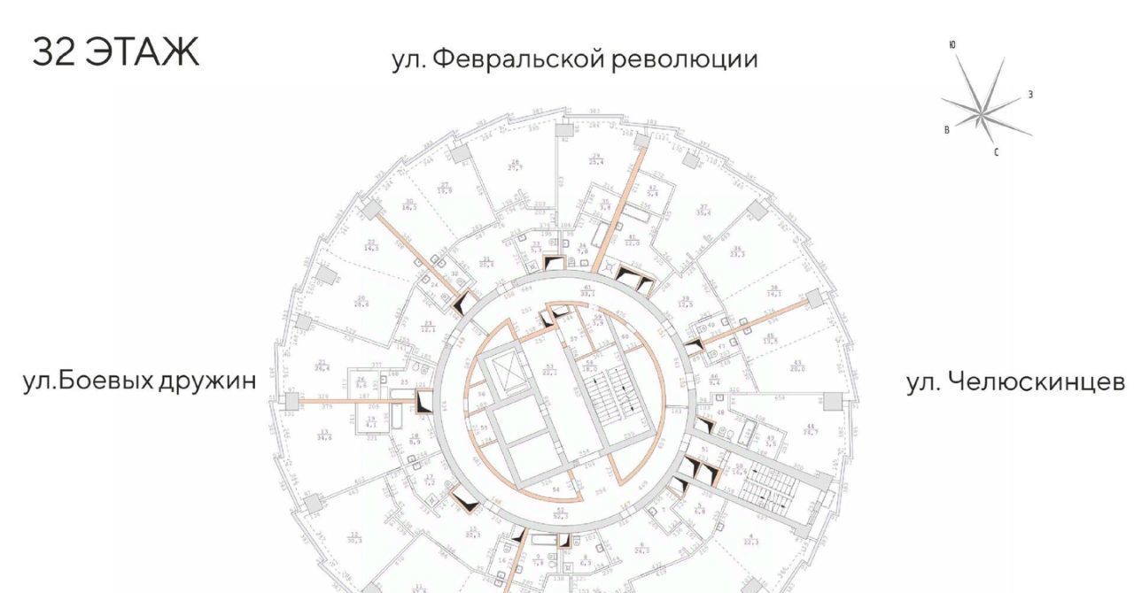 квартира г Екатеринбург р-н Верх-Исетский Заречный Динамо ул. Бориса Ельцина фото 2