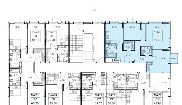 квартира г Люберцы Красная горка проезд Проектируемый 4 ЖК «Облака 2.0» Некрасовка фото 2