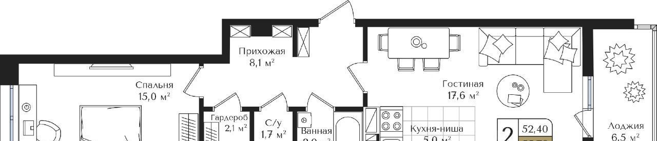 квартира г Ростов-на-Дону р-н Советский ЗЖМ пр-кт Стачки 198в фото 1