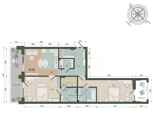 квартира г Калининград р-н Ленинградский ул Молодой гвардии 36/2 фото