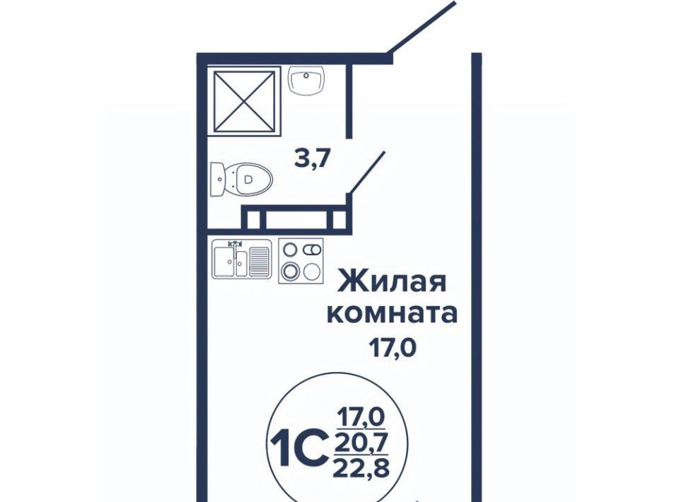 квартира г Краснодар р-н Прикубанский ул им. Дзержинского 110а фото 1