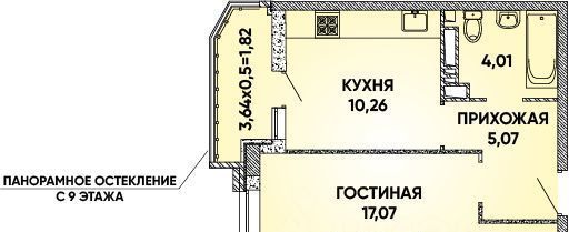 квартира г Краснодар р-н Прикубанский Достояние мкр фото 1