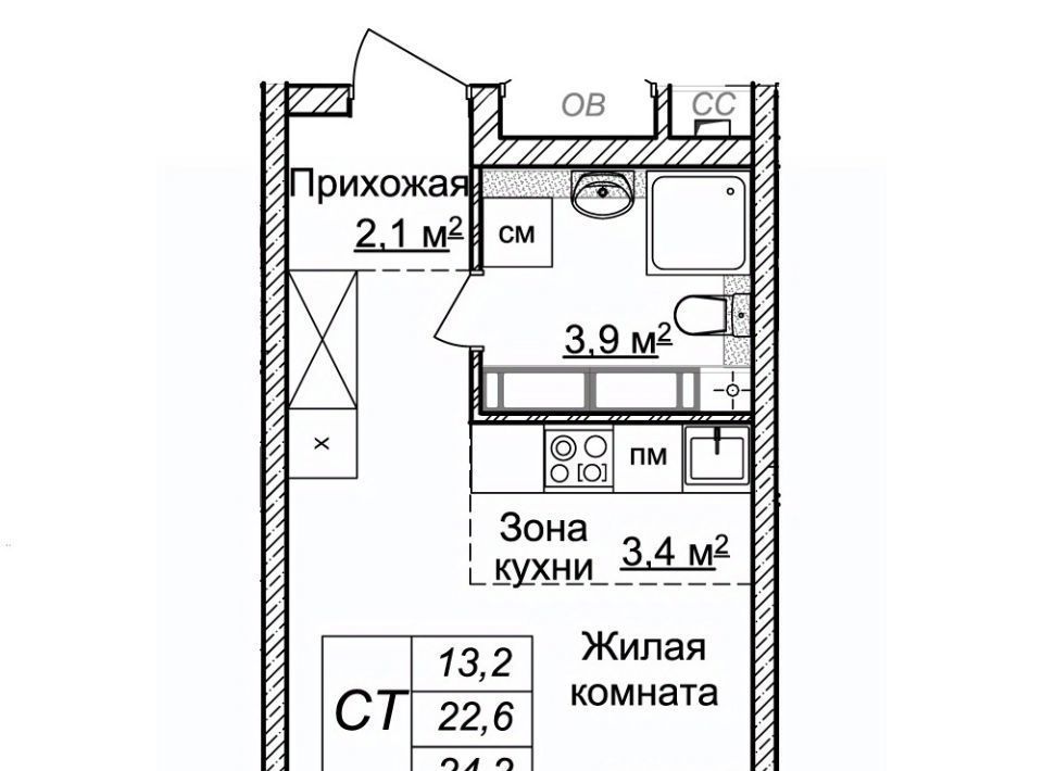 квартира г Нижний Новгород Горьковская ЖК «Новая Кузнечиха» 8 фото 1