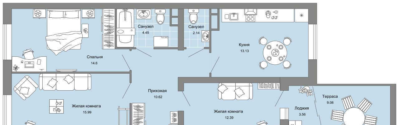 квартира г Ульяновск р-н Засвияжский микрорайон «Юго-Западный» 6 Ультраград жилой комплекс фото 1