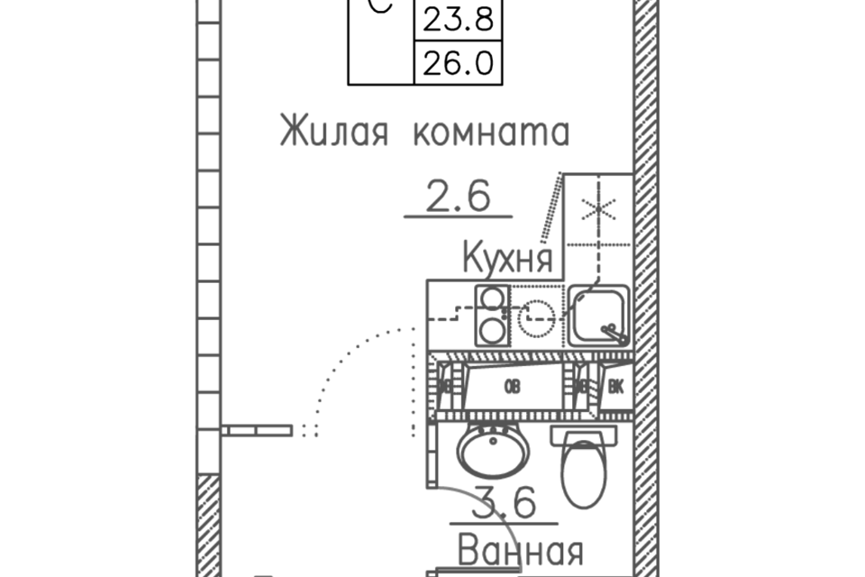 квартира г Владивосток р-н Ленинский ул Нейбута 137 фото 1