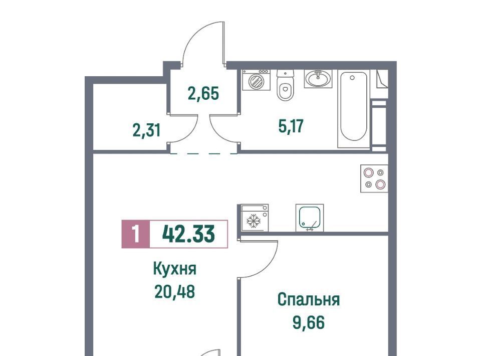 квартира р-н Всеволожский г Мурино ЖК «Фотограф» Девяткино фото 1