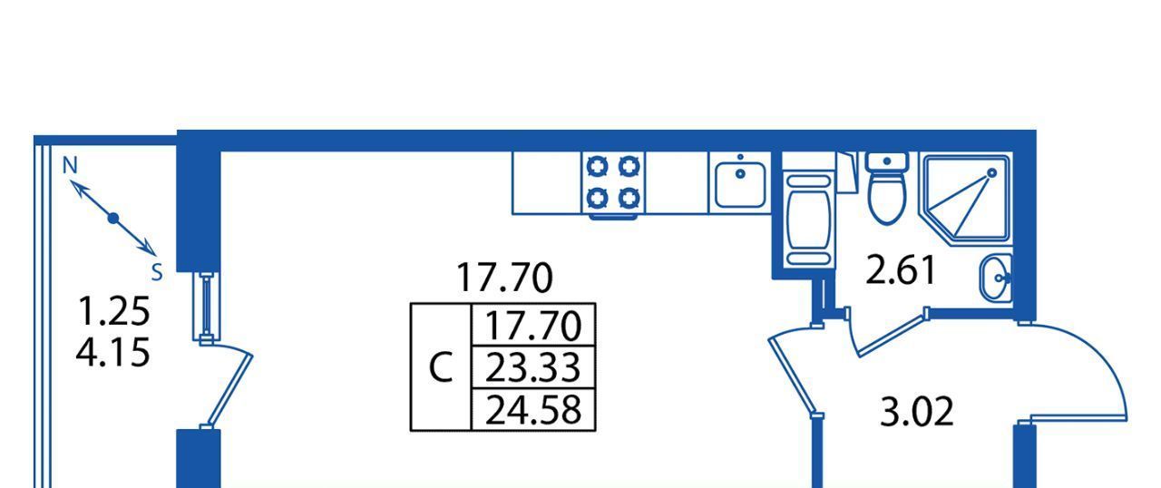 квартира г Санкт-Петербург метро Комендантский Проспект пр-кт Авиаконструкторов 63 округ Юнтолово фото 3