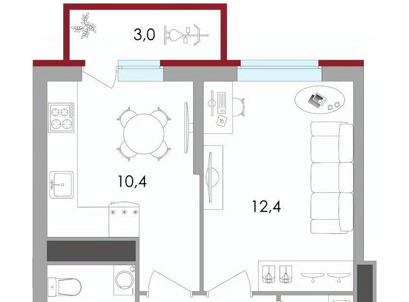 квартира р-н Калининский д Батино ул Сергея Есенина 37 фото 1