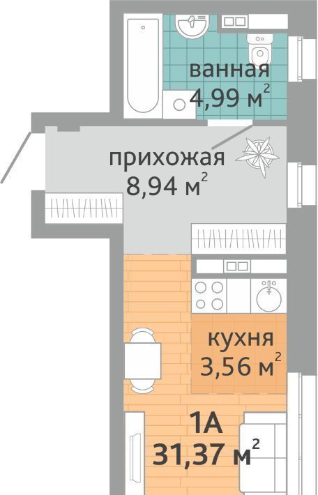 квартира г Екатеринбург р-н Верх-Исетский ВИЗ жилрайон, Семейный квартал Дружный жилой комплекс фото 1