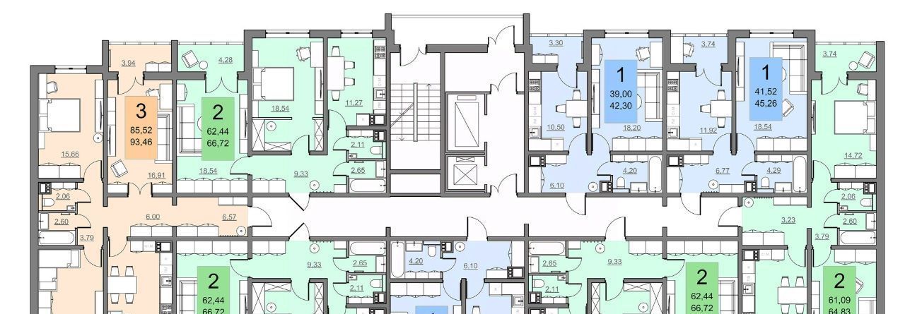 квартира г Саратов р-н Кировский Солнечный 2 ул им Академика Семенова Н.Н. 19 фото 2