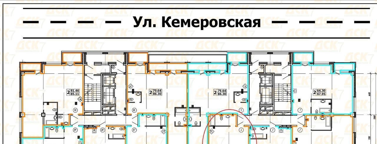 квартира г Омск р-н Центральный ул Кемеровская 8а фото 12