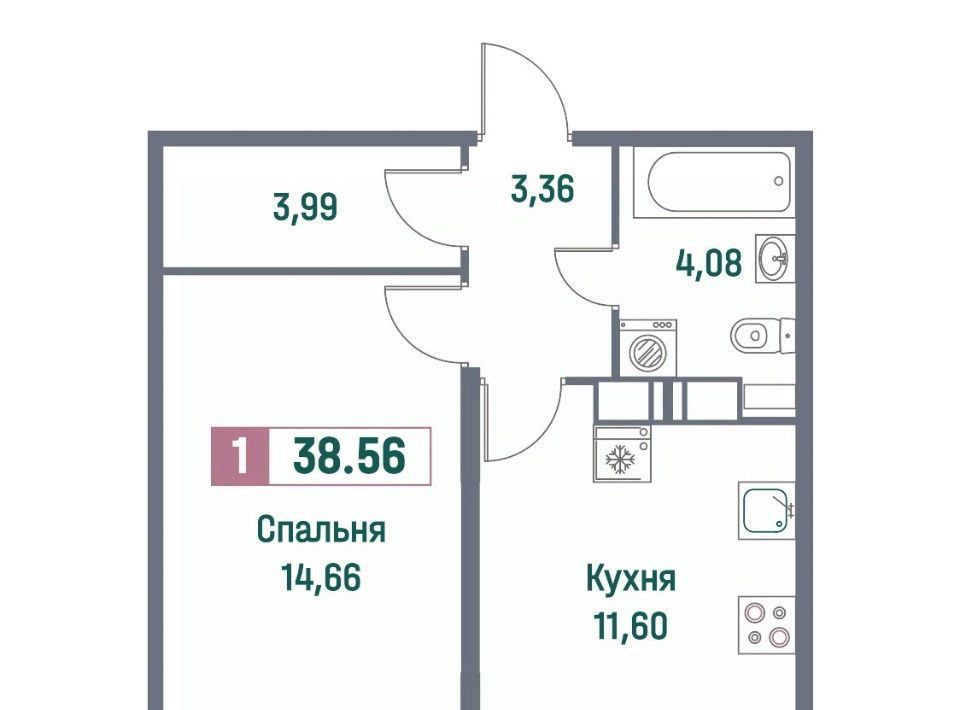 квартира р-н Всеволожский г Мурино пр-кт Ручьевский 1/24 Девяткино фото 1