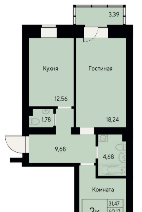 квартира г Красноярск р-н Октябрьский ул Елены Стасовой 80 фото 1