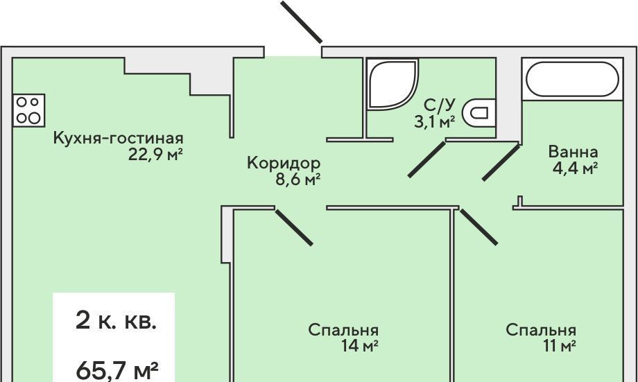 квартира р-н Зеленоградский г Зеленоградск ул Римская 5к/3 фото 1