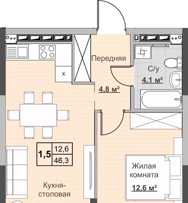 квартира г Ижевск р-н Первомайский ул Ухтомского фото 1