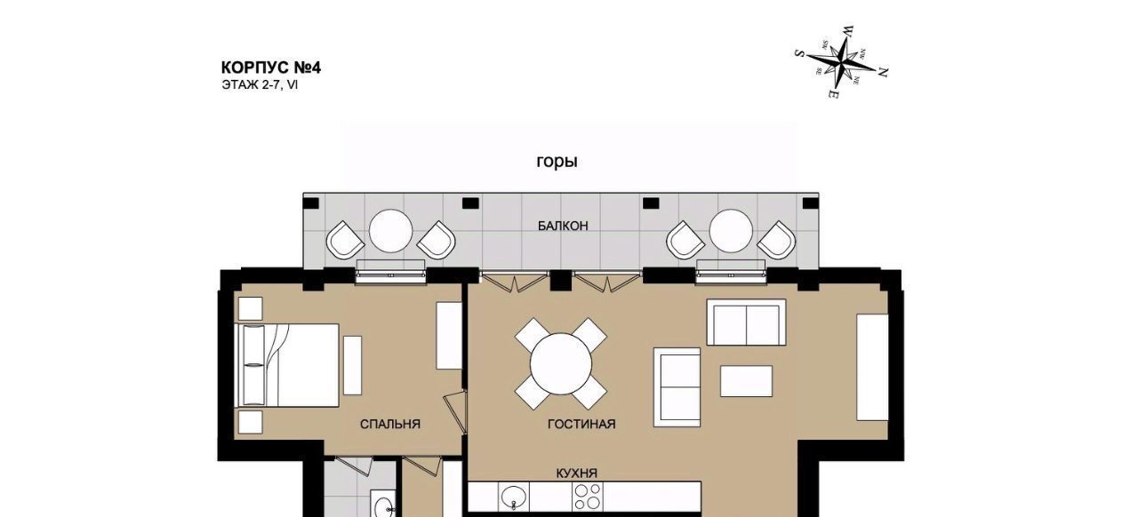 квартира г Ялта пгт Ореанда 60 Гк 4 фото 1