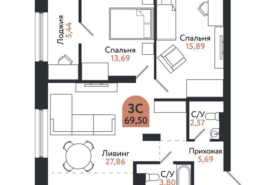 квартира г Томск пр-кт Ленина 206в городской округ Томск фото 1