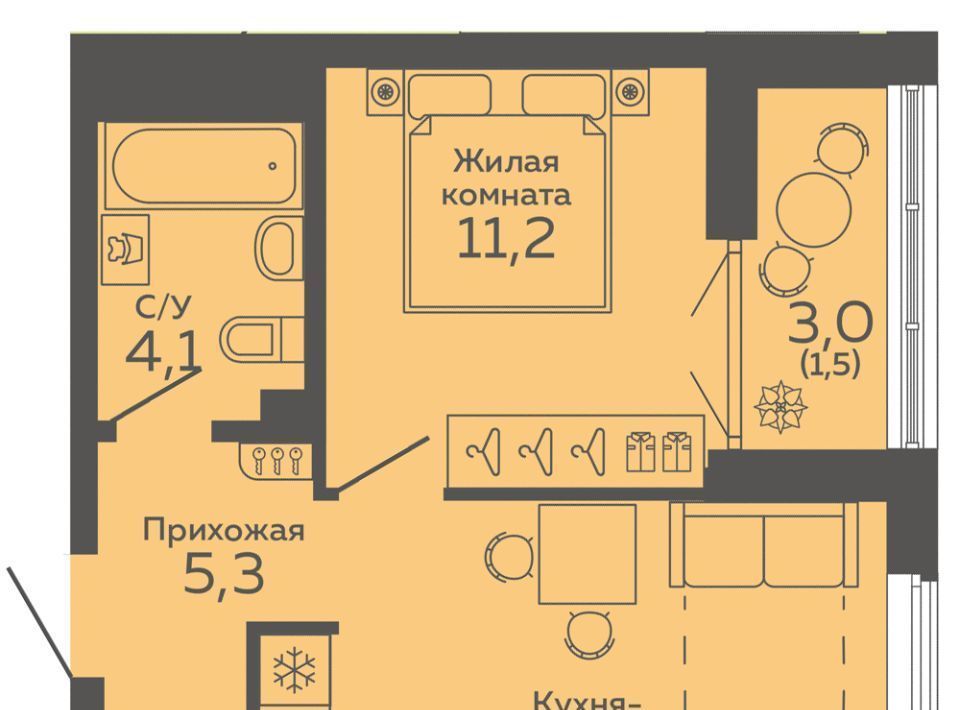 квартира г Екатеринбург Чкаловская ул 8 Марта 204к/8 фото 1