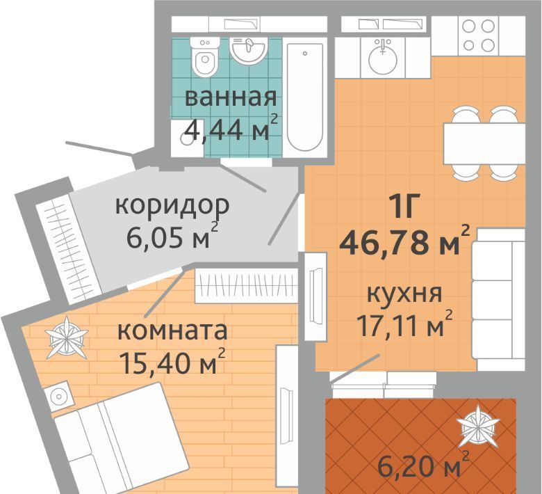 квартира г Екатеринбург р-н Верх-Исетский ВИЗ жилрайон, Семейный квартал Дружный жилой комплекс фото 1