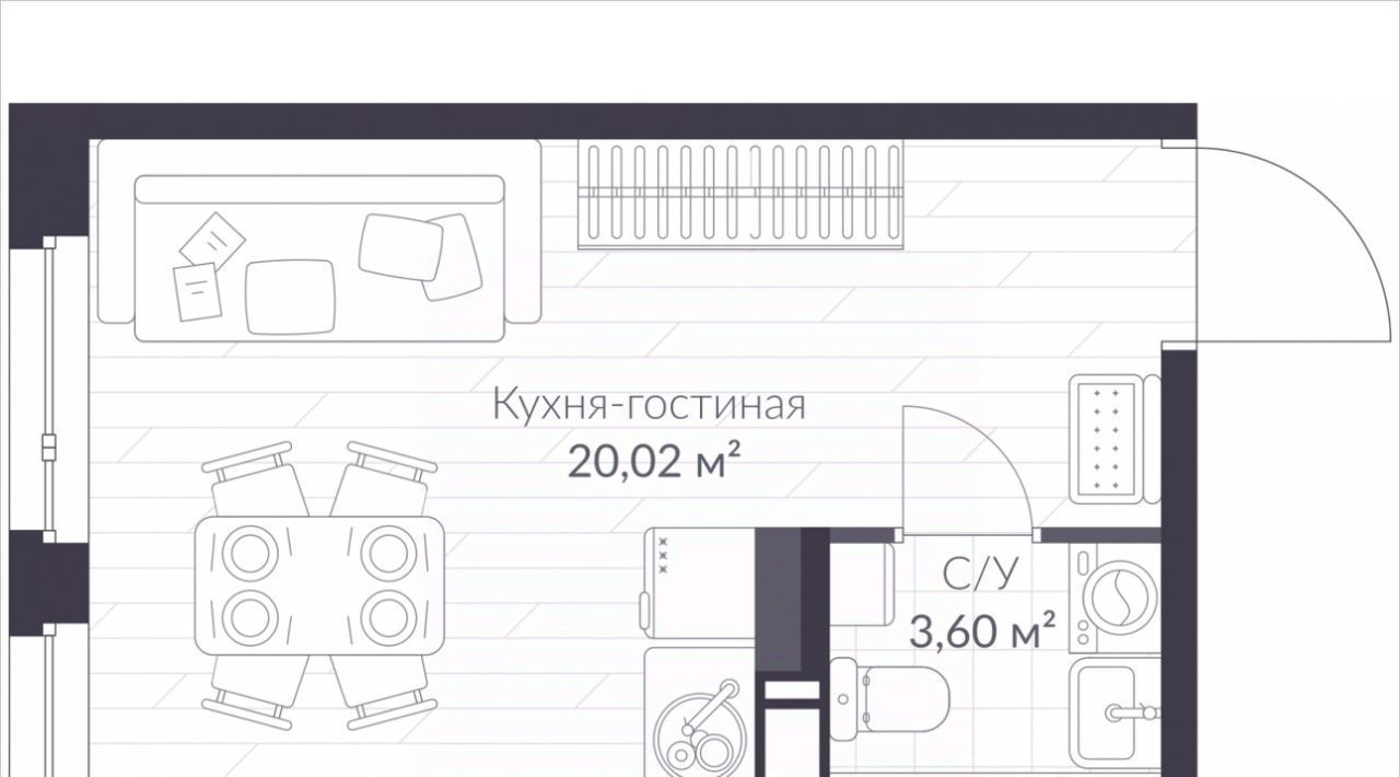 квартира г Санкт-Петербург метро Комендантский Проспект ул Парашютная 79к/1 фото 1