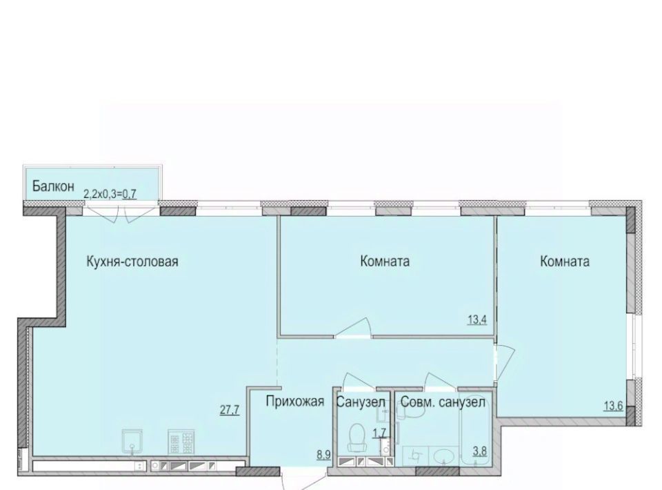 квартира г Ижевск р-н Первомайский ул Камбарская 94к/3 фото 1