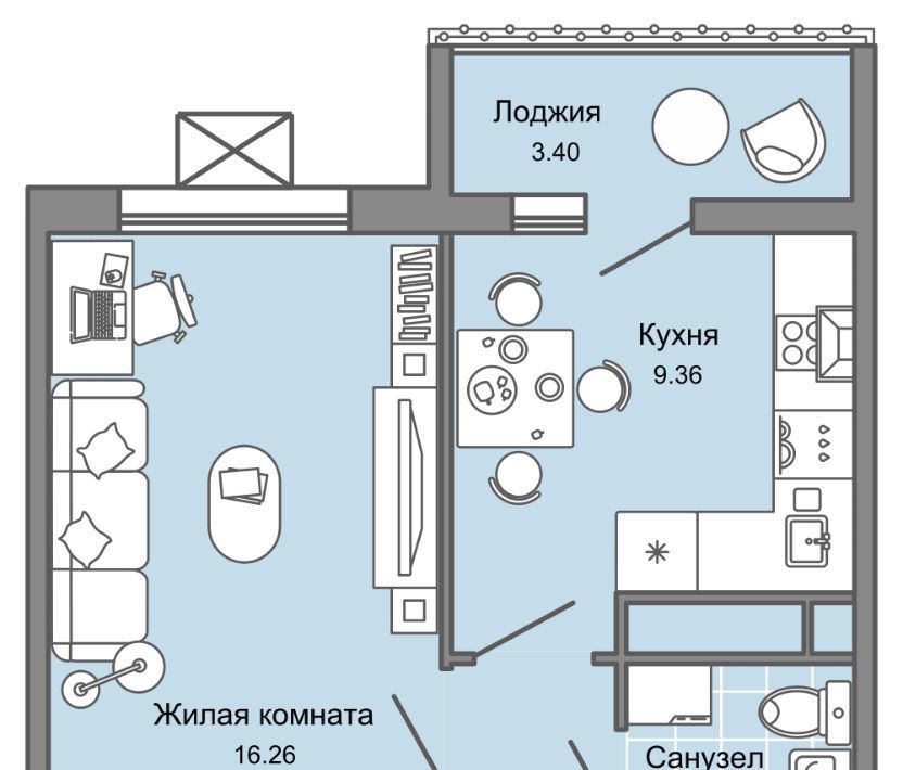 квартира г Ульяновск р-н Заволжский Новый Город ЖК Юлла 10-й кв-л фото 1