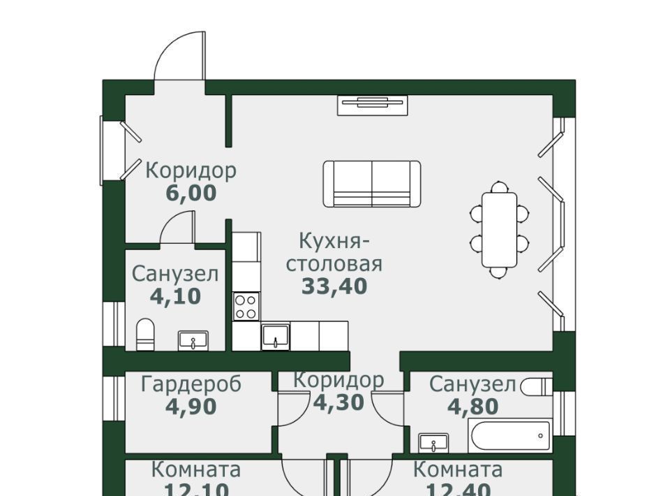 квартира п Западный р-н мкр Привилегия ул Спортивная 5 Кременкульское с/пос фото 1