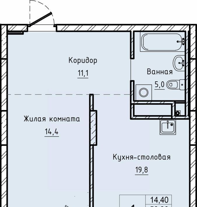 квартира г Екатеринбург ВИЗ ЖК «Нагорный» Площадь 1905 года, жилрайон фото 1