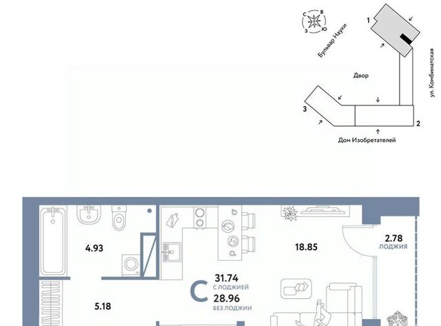 р-н Калининский ул Комбинатская 16к/1 фото