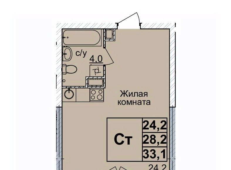 квартира г Нижний Новгород Горьковская ЖК «Горизонты Нижнего» фото 1