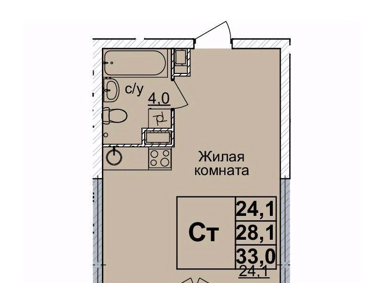 квартира г Нижний Новгород Горьковская ЖК «Горизонты Нижнего» фото 1