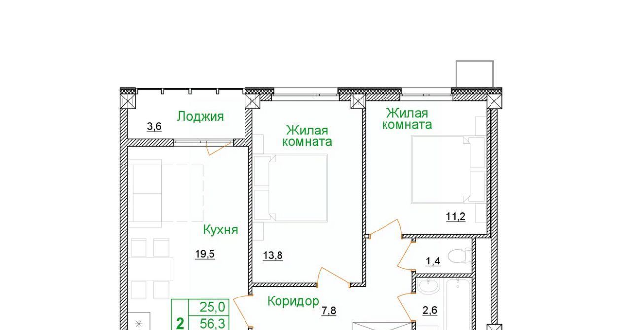 квартира г Старый Оскол микрорайон Космос ЖК Космос фото 1