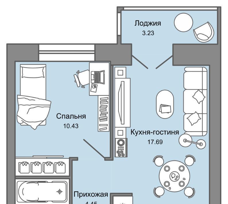 квартира г Ульяновск р-н Заволжский Новый Город ЖК Центрополис 4 Центральный кв-л фото 1