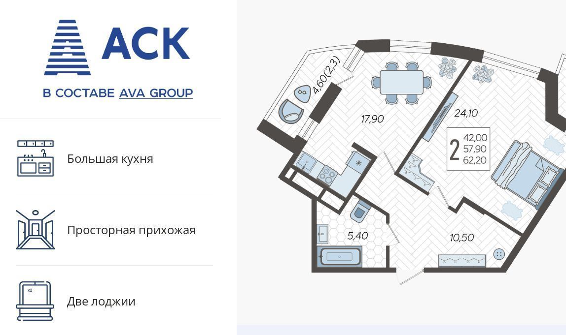 квартира г Краснодар р-н Прикубанский ул Садовое кольцо ЖК «Зеленодар» фото 1