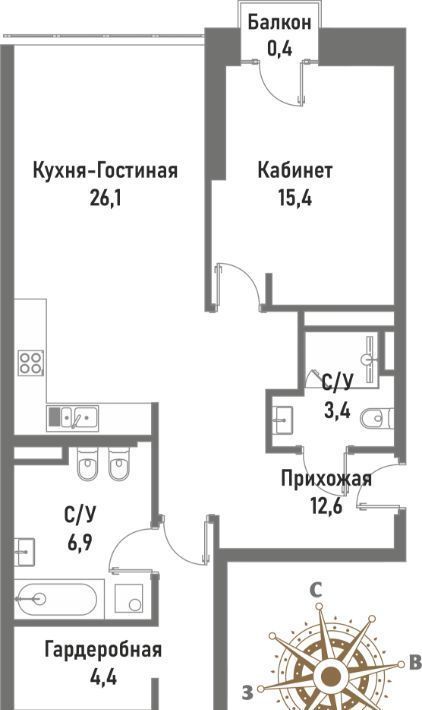 квартира г Москва метро Сокольники ул Матросская Тишина 12 фото 1