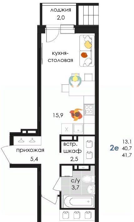 квартира г Пермь р-н Мотовилихинский ул Лифанова 38 фото 1