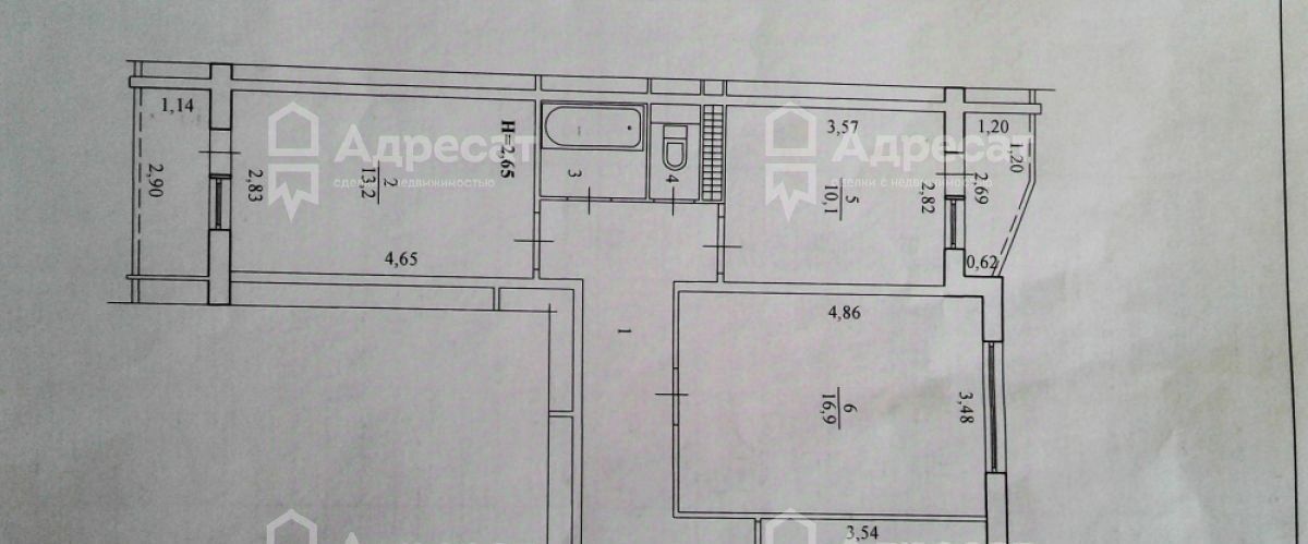 квартира г Волгоград р-н Краснооктябрьский ул им. Хользунова 36 фото 9