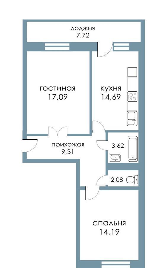 квартира г Ульяновск р-н Заволжский пр-кт Врача Сурова 41 фото 17