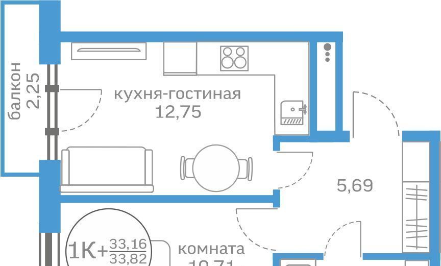 квартира г Тюмень р-н Калининский ул Краснооктябрьская 16 фото 1